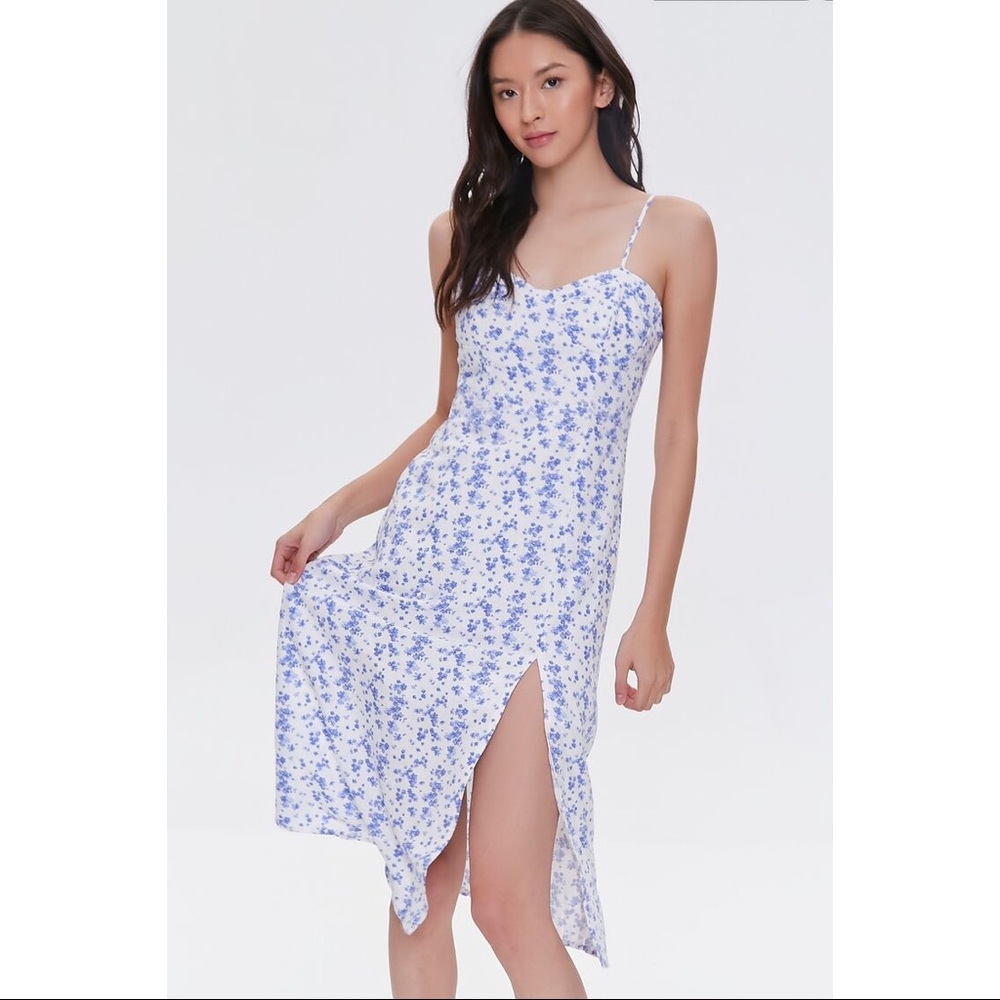 NWT Forever 21 Floral Print Sweetheart Dress